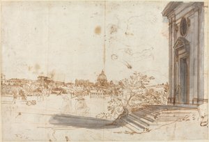 En utsikt over Roma fra Santa Maria del Priorato av Gaspar van Wittel
