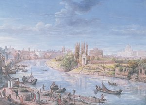 Utsikt over Roma med St. Peters og Castel Sant