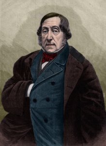 Portrett av Gioachino (Gioacchino) Rossini (1792-1868), italiensk komponistgravering etter fotografiet av Nadar.