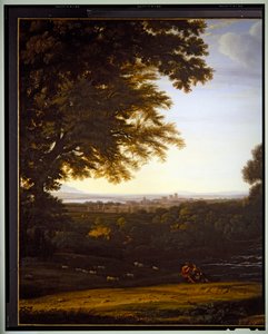 Italiensk pastorallandskap, detalj, udatert av Gaspard Poussin Dughet