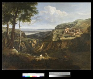 Utsikt over Camaldoli-klosteret nær Frascati, 1670-75