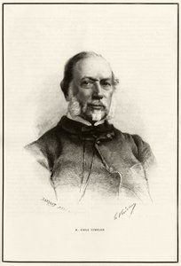 Portrett av Emile Templier (1821-1891), samarbeidspartner til Louis Hachette (1800-1864), ansvarlig for produksjonen av "Tour du monde". Gravering av G.Vuillier, for å illustrere historien "Fra Paris til Tonkin, gjennom det ukjente Tibet"" av Gabriel Bonva av Gaston Vuillier