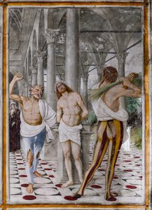Detalj av "The Flagelation of Christ", fra "The life and the Passion of Christ"