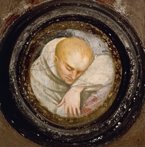 Italia, Varallo, Fragment of Friar av Gaudenzio Ferrari