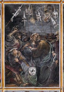 Kiss of Judas, detalj av "The life and the Passion of Christ" av Gaudenzio Ferrari