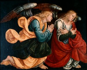 Praying angels, av Gaudenzio Ferrari (ca 1470-1546) av Gaudenzio Ferrari