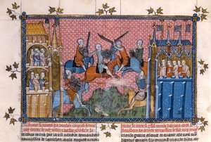 Scene fra romantikken til Lancelot of the Lake av Gautier