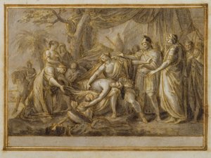 Achilles Lamenting the Death of Patroclus, 1760-63 (penn og blekk og vask på papir)