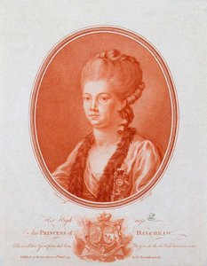 Portrett av prinsesse Ekaterina Romanovna Vorontsova-Dashkova 1743-1810, 1777. av Gavriil Ivanovich Skorodumov