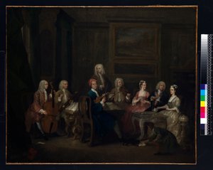 En musikalsk fest: familien Mathias, ca. 1730
