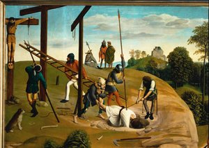 Golgatha (maleri på eik) av Geertgen tot Sint Jans