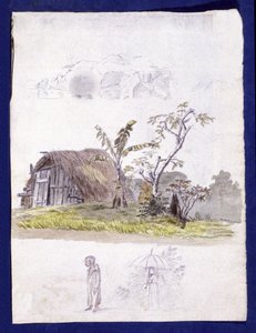 Indigenes Haus auf La Réunion von Genevieve-Sophie-Marie-Adele Patu de Rosemont