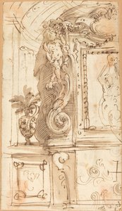 En forseggjort skulpturert ramme av Genoese 17th Century