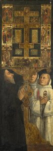 Kardinal Bessarion og to medlemmer av Scuola della Carità i bønn med Bessarion Reliquary, ca. 1473 av Gentile Bellini