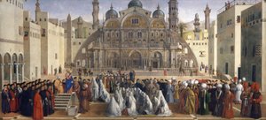 Markus forkynner i Alexandria, Egypt av Gentile and Giovanni Bellini
