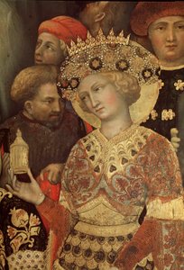 Tilbedelse av magiene. Detalj (maleri av Gentile da Fabriano