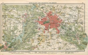 Skolekart over området rundt Berlin av Geographische Anstalt von Velhagen und Klasing
