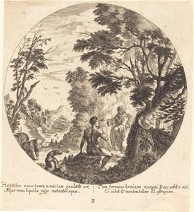 Gud skaper mennesket av Georg Andreas Wolfgang the Elder