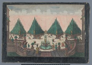 Utsikt over en sypresshage ved Constantinople Prospect des Cypressen Gartens av Georg Balthasar Probst (possibly)
