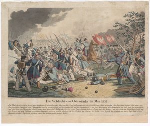 Slaget ved Ostroleka 26. mai 1831 av Georg Benedikt Wunder