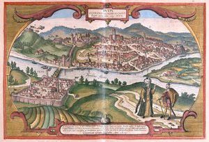 Budapest, Ungarn - i #39;Civitates Orbis Terrarum#39; av Georg Braun, Köln 1617