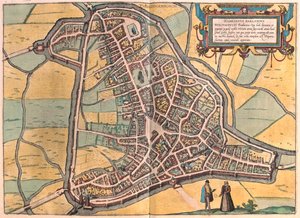 Hertogenbosch, Nederland - i #39;Civitates Orbis Terrarum#39; av Georg Braun, Köln 1617 av Georg Braun