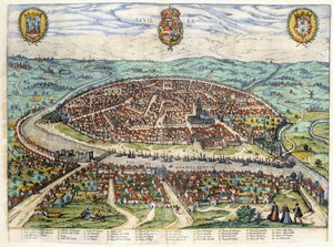 Plan og utsikt over Sevilla, 1579-1590
