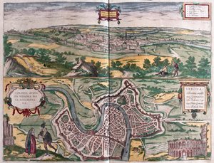 Verona, Italia - i #39;Civitates Orbis Terrarum#39; av 6 Georg Braun, Köln 1617 av Georg Braun