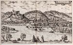 Pressburg Bratislava. Fra: World Earthquake, 1588