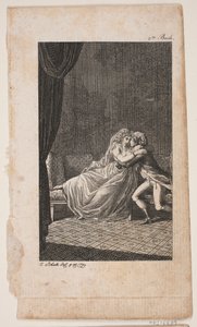 Illustrasjon med kjærestepar av Georg Christian Schule