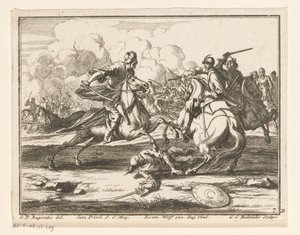 Rytterkamp mot osmanere Ryttere (serietittel) av Georg Conrad Bodenehr
