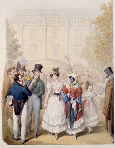 The Palais Royal, ca. 1815 (wc på papir) av Georg Emanuel Opitz