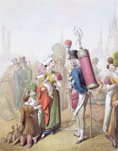 The Pont Notre-Dame, ca. 1810 (wc på papir) av Georg Emanuel Opitz