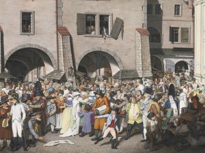 Travle markedsplassen, Praha, 1804