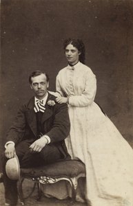 Storhertug Alexander Alexandrovich av Russland og prinsesse Dagmar av Danmark, 1866. av Georg Emil Hansen