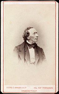 Portrett av Hans Christian Andersen (1805-1875), av Hansen, Georg Emil (1833-1891). Fotografi, c. 1871. Privat samling av Georg Emil Hansen