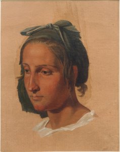 Portrettstudie av en italiensk kvinne av Georg Friedrich August Lucas