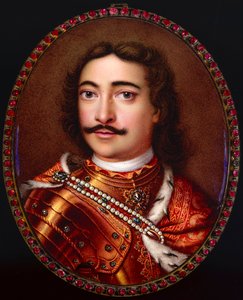 Portrett av keiser Peter I den store 1672-1725. av Georg Friedrich Dinglinger