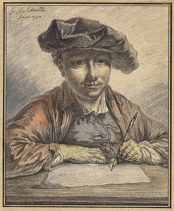 Selvportrettskisse av Georg Friedrich Schmidt