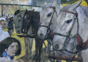 Hestetrikk på demningen i Amsterdam, 1893 av George Hendrik Breitner