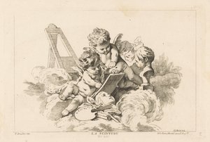 Schilderkunst La Peinture (tittel på objekt) Livre des Arts (serietittel) av Georg Leopold Hertel