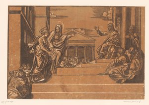 Marta leder Maria Magdalena til templet av Georg Matheus