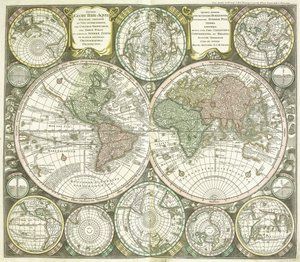 Kart over verden, 1744