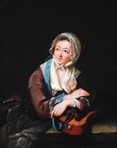 Dame med et musikkinstrument
