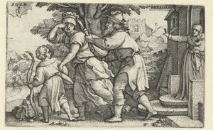 Abraham utviser Hagar og Ismael Historien om Abraham (serietittel) av Georg Pencz