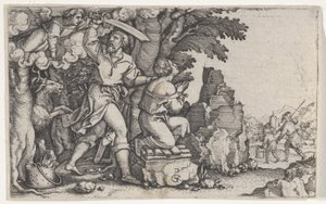 Abrahams offer, fra historien om Abraham. av Georg Pencz
