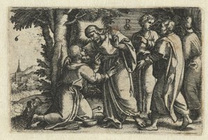 Kristus helbreder en spedalsk Life of Christ (serietittel) av Georg Pencz