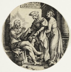 Clothing the Naked, fra The Seven Acts of Mercy av Georg Pencz