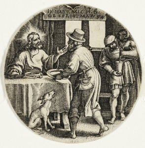 Feeding the Hungry, fra The Seven Acts of Mercy av Georg Pencz