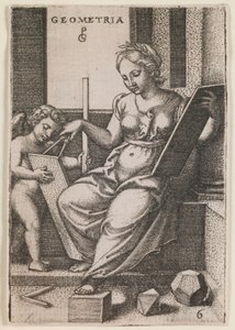 Geometria, fra serien "The Liberal Arts" av Georg Pencz